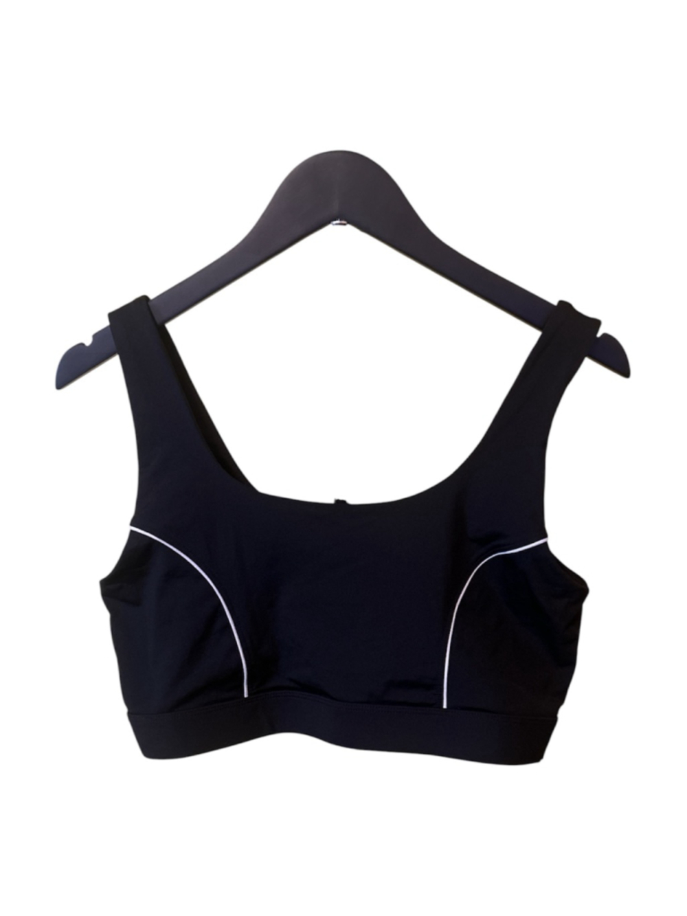 Women's Fabletics Black Sports Bra with White Trim